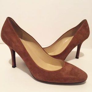 LAUREN Ralph Lauren Cala Tan-Brown Suede Heel